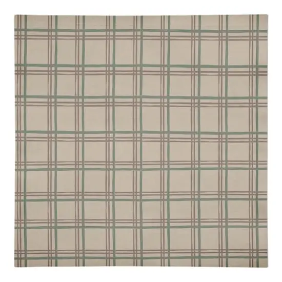 Holiday Plaid on Brown Cotton Twill Napkin {1}
