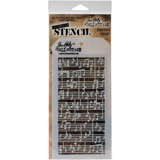 Stampers Anonymous Tim Holtz&reg; Concerto Layered Stencil, 4" x 8.5" {3}