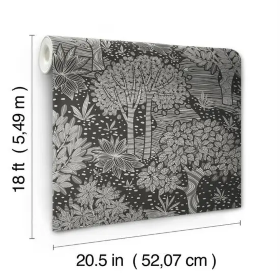 RoomMates Perth Peel & Stick Wallpaper Black {8}