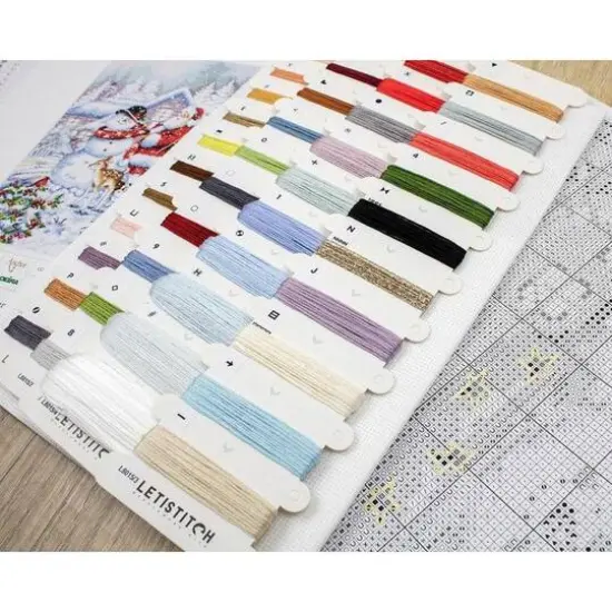 Letistitch Snowman And Santa Counted Cross Stitch Kit {14}