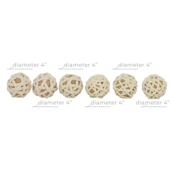 4" Natural Jute Vase Filler Orbs, 6ct. {6}
