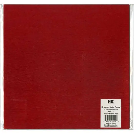 Best Creation Brushed Metal 12" x 12" Paper, 15 Sheets Black {2}