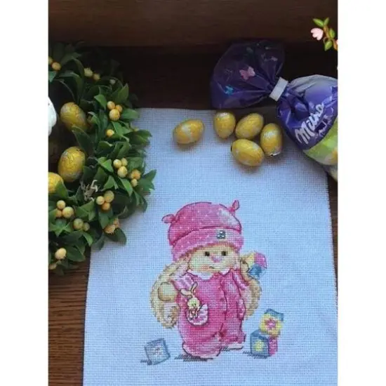 Alisa Rabbit Mi Baby Girl Cross Stitch Kit {6}