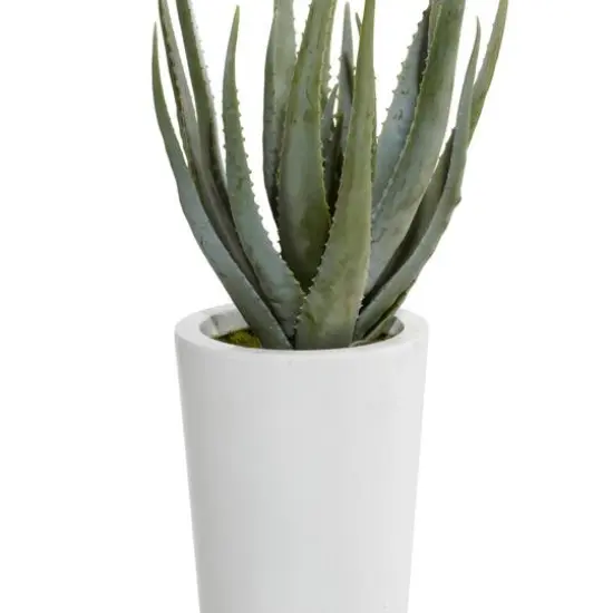 3ft. Contemporary Style Succulent Artificial Foliage in White Pot {4}