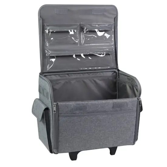 Everything Mary Heather Gray Sewing Machine Rolling Case {7}