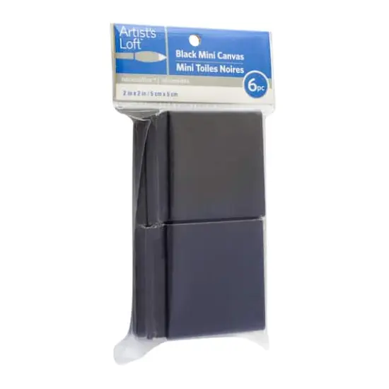 6 Pack 2" x 2"&nbsp;Mini Canvas by Artist's Loft&trade; Necessities&trade; Black {7}