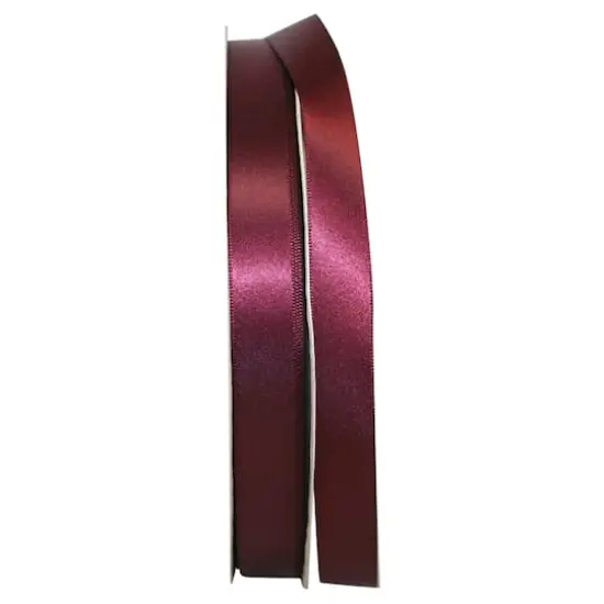 JAM Paper 5/8" x 100yd. Satin Single Face Ribbon Burgundy {1}