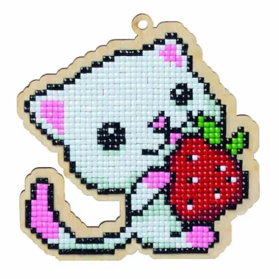 Crafting Spark Kitten with Strawberry Ornament Diamond Painting Kit {1}