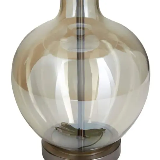 White Polyester Traditional Table Lamp, 27" x 17" x 17" {5}