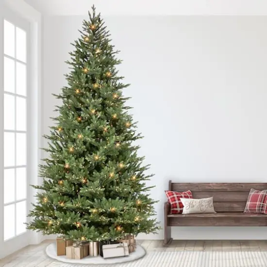 10ft. Pre-Lit Balsam Artificial Fir Tree, Clear LED Lights {3}