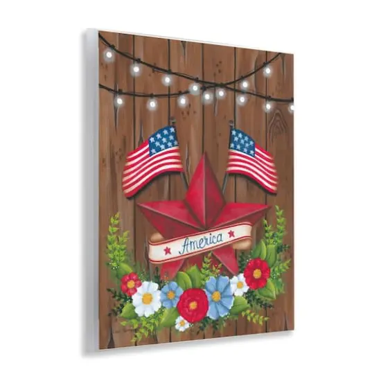 Stupell Industries Americana Country Garland Wall Plaque Art {4}