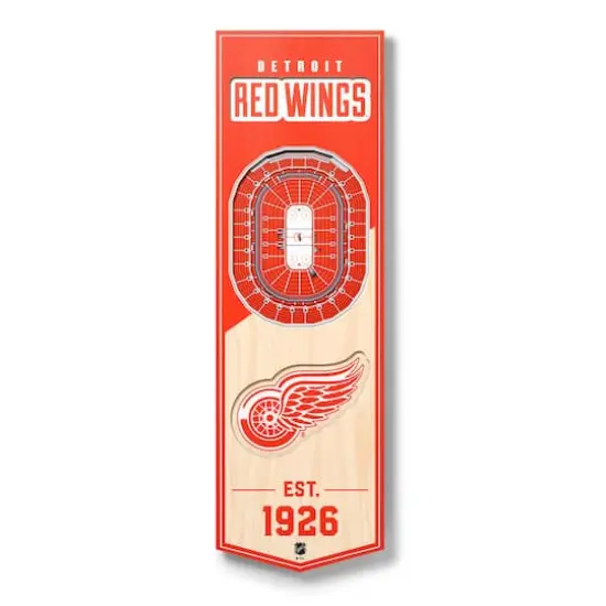 19" NHL 3D StadiumView Banner Detroit Red Wings {1}