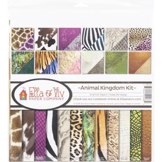 Ella & Viv Collection Kit 12"X12"-Animal Kingdom {1}