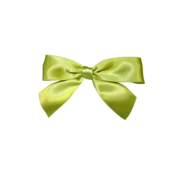 JAM Paper 3.25" Satin Twist Tie Bows, 100ct. Green Grass {1}