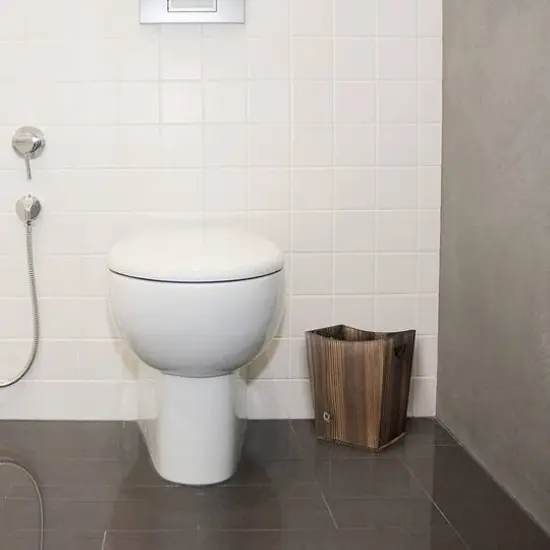 Rustic Farmhouse Style Wood Wastebasket Bin Brown {8}