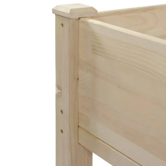 4ft. Natural Wood Raised Garden Bed Planter Box With Liner {6}