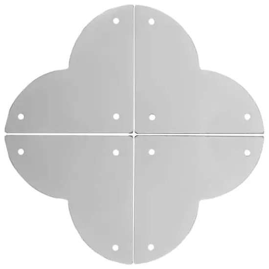 Dritz&reg; Home Pack of 3 Large Textured Quatrefoil Corners, 3ct. Nickel {6}