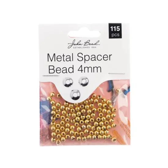John Bead Must Have Findings 4mm Metal Spacer Beads Silver {2}