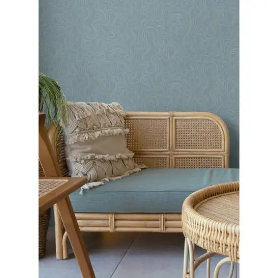 RoomMates Emily Rayna Lineation Peel & Stick Wallpaper Blue {4}