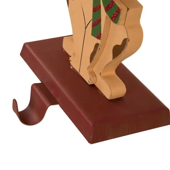 Glitzhome® 8" Wooden Metal Cat and Dog Stocking Holder Set {7}