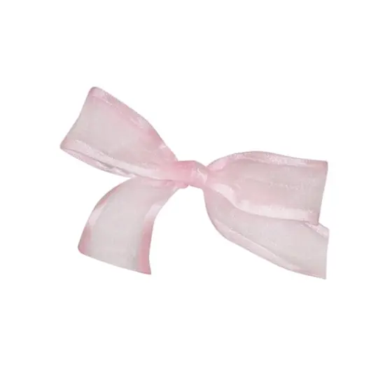 JAM Paper 7/8" Sheer Satin Edge Twist Tie Bows, 100ct. Light Pink {1}