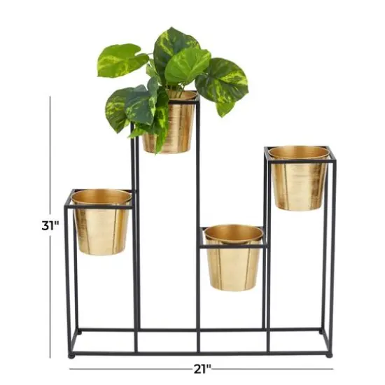 Gold Metal Glam Planter, 31" x 21" x 8" {7}