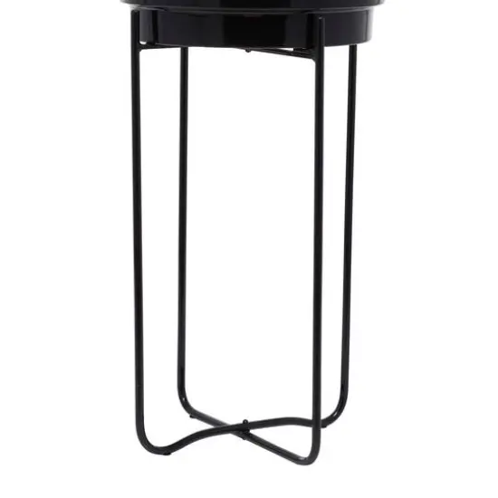 CosmoLiving by Cosmopolitan Contemporary Planter Stand Set Black {6}