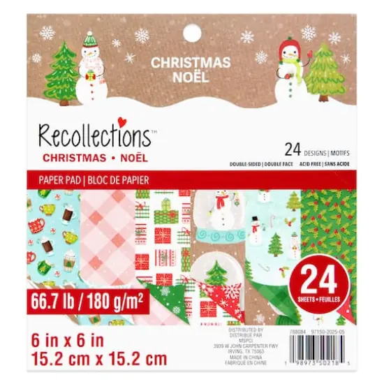 6" x 6" Christmas Double-Sided Paper Pad, 24 Sheets by Recollections™ {1}