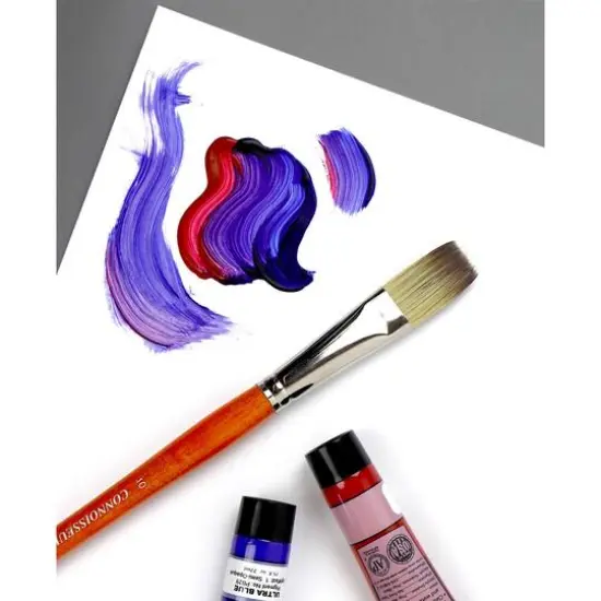 Connoisseur&reg; Synthetic Mongoose Long Handle Flat Brush {5}