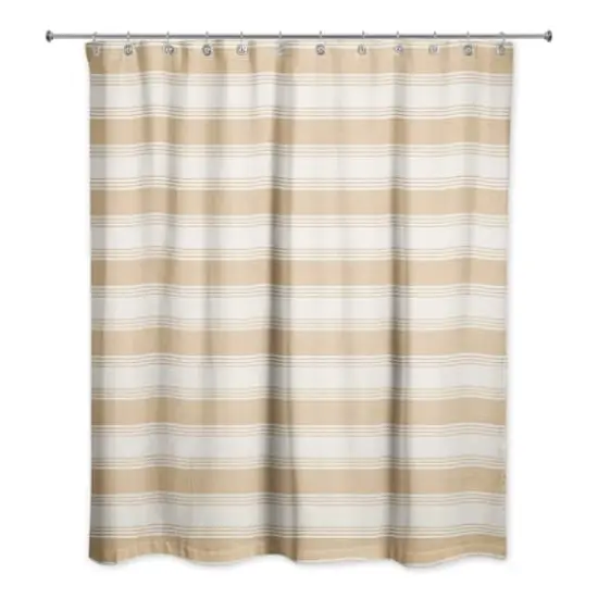 Stripe Shower Curtain Gold {1}