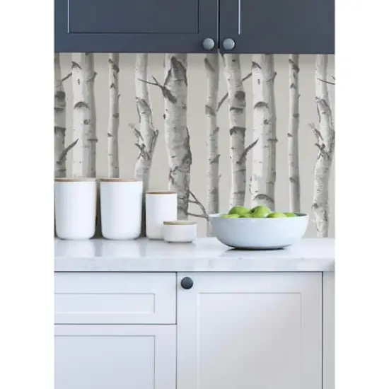 InHome Birch Forest Gray Peel & Stick Wallpaper {5}