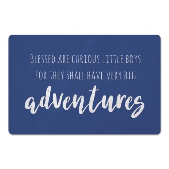 18" x 27" Blessed Are Curious Little Boys Floor Mat {1}