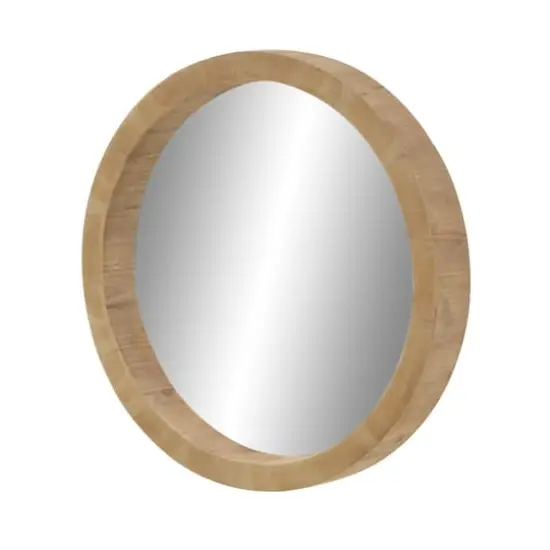 Brown Natural Framed Wall Mirror {3}