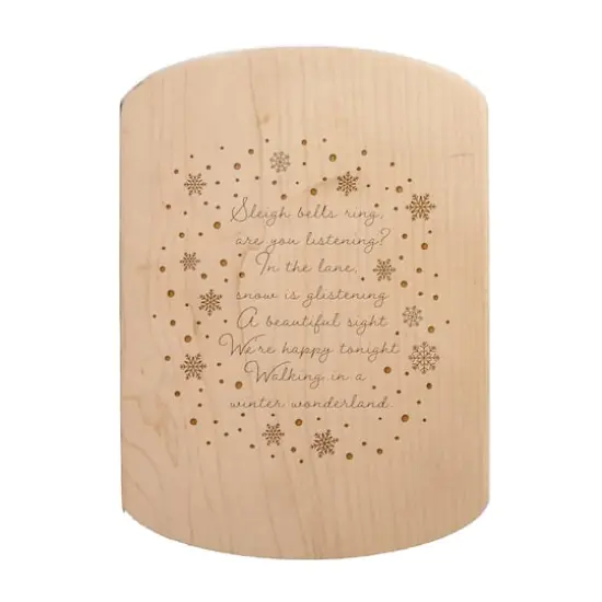 Walking in a Winter Wonderland 11" x 8" Maple Oval Cutting Board {1}