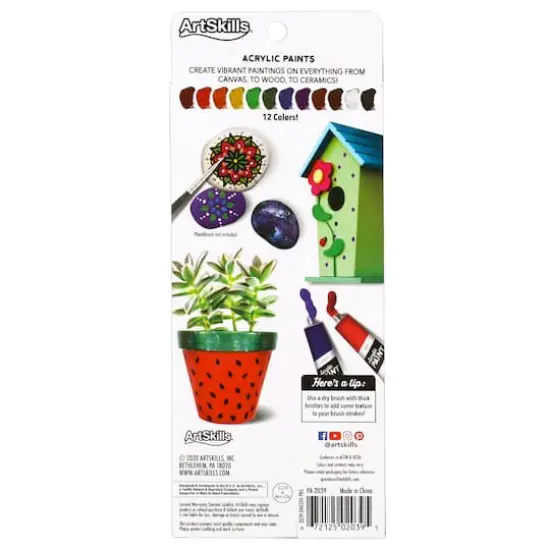 ArtSkills&reg; 12 Color Acrylic Paint Set {3}