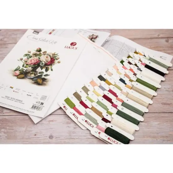 Luca-S Vase with Roses Counted Cross Stitch Kit {3}