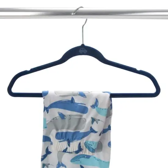 Simplify Kids Velvet Hangers, 25ct. Navy {4}