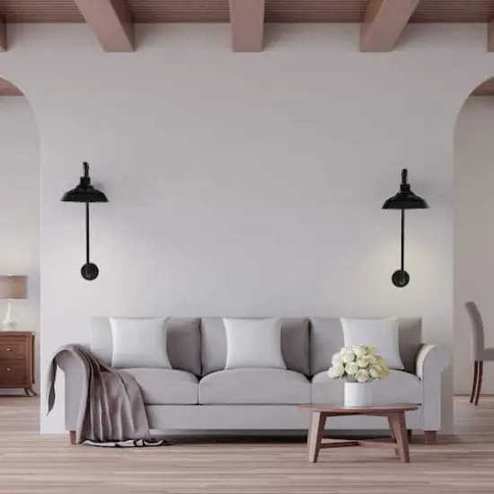 Hello Honey&reg; Metal Wall Sconce with Round Shade Black Finish {3}