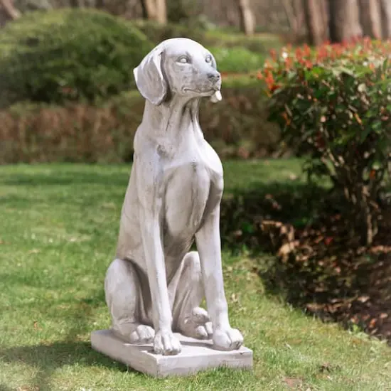 Glitzhome&reg; 28" Sitting Labrador Retriever Dog Statue {5}