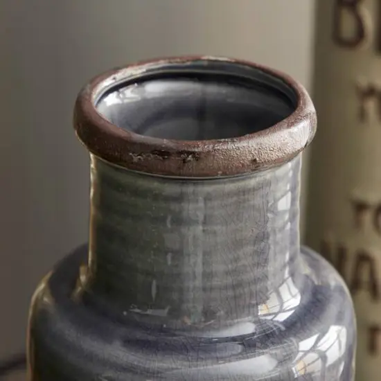 Brown Ceramic Farmhouse Vase Set {9}