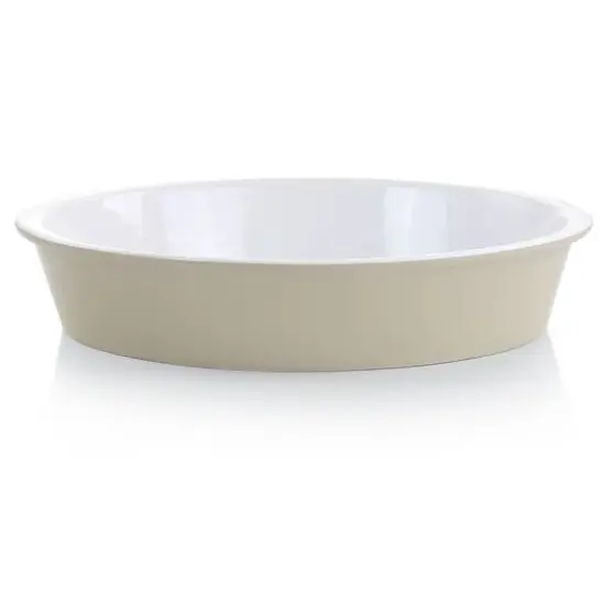 Martha Stewart 13" Taupe Ceramic Oval Baker {6}