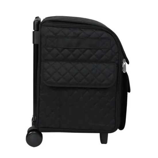 Everything Mary Black Quilted Serger Machine Rolling Storage Case {4}