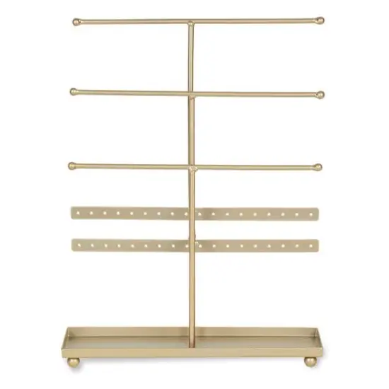 DII&reg; 3 Tier Jewelry Organizer Rose Gold Matte {5}