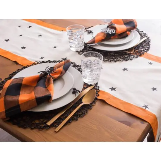 DII&reg; 72" Black Stars Print Table Runner {6}