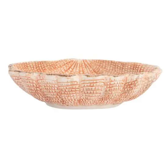 Hello Honey&reg; 6" Blue & Peach Stoneware Shell Bowl Set {6}