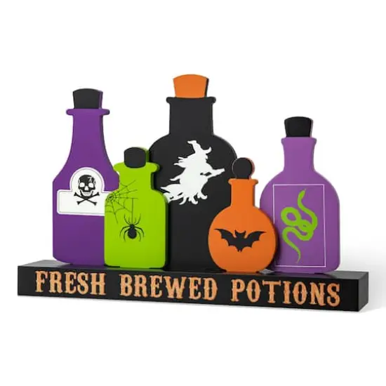 Glitzhome&reg; 14" Halloween Poison Bottles Table D&eacute;cor {1}