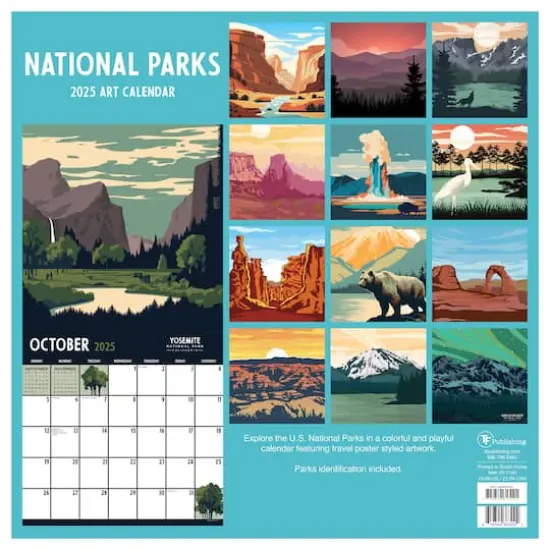 TF Publishing 2025 National Parks Art Wall Calendar {3}