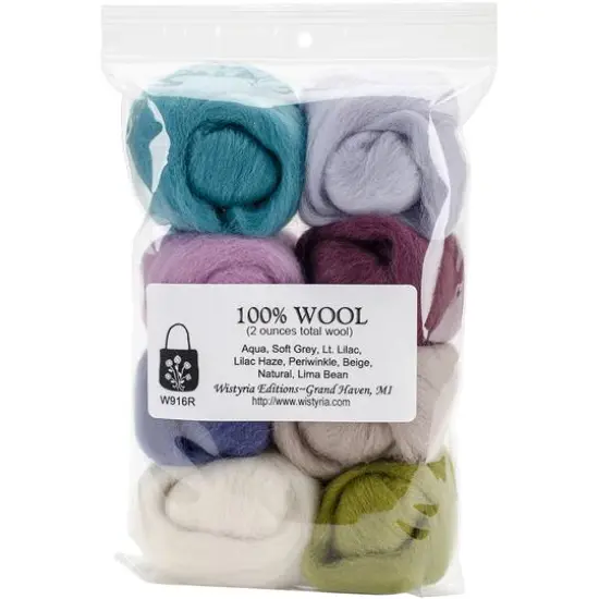 Wistyria Editions Tranquility Wool Roving Rolls, 2oz. {1}