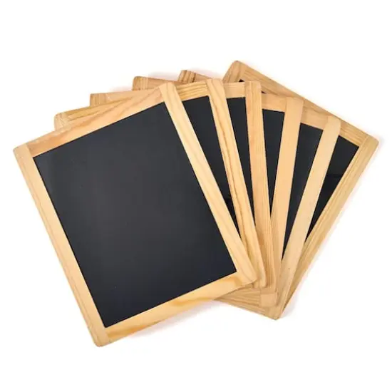 Plaid&reg; 8.5" x 10.5" Wood Chalkboards, 6ct. {4}