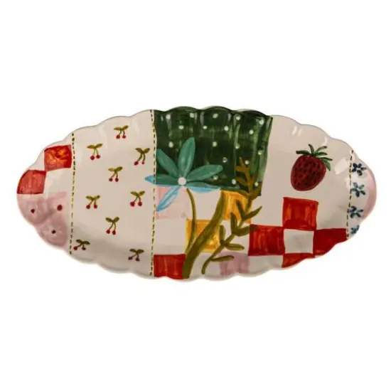 Hello Honey&reg; 14.5" Picnic Daydream Stoneware Platter {9}